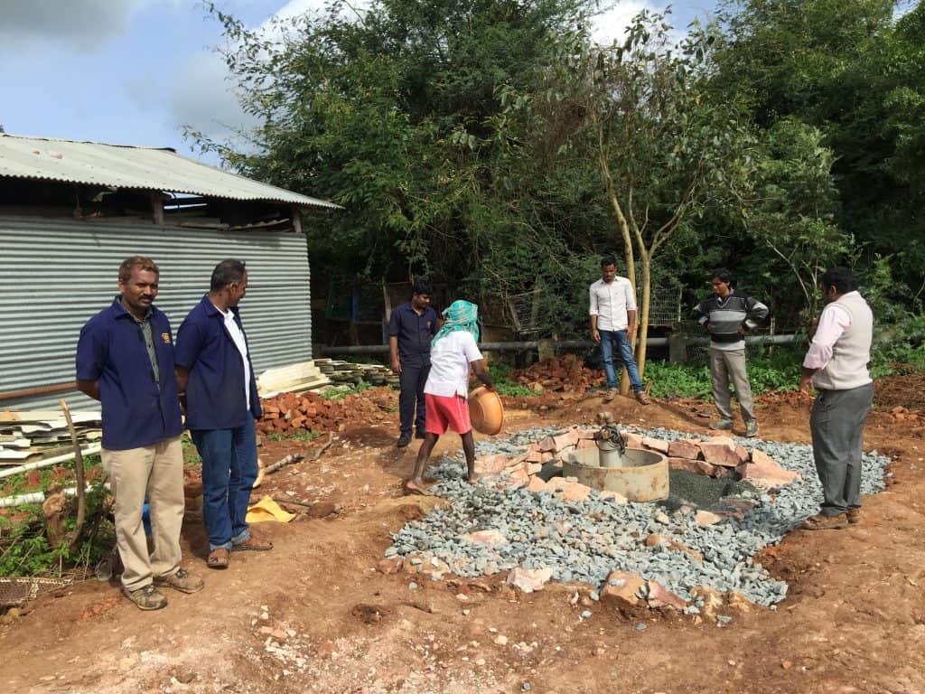 Ken Agritech borewell recharge installation.